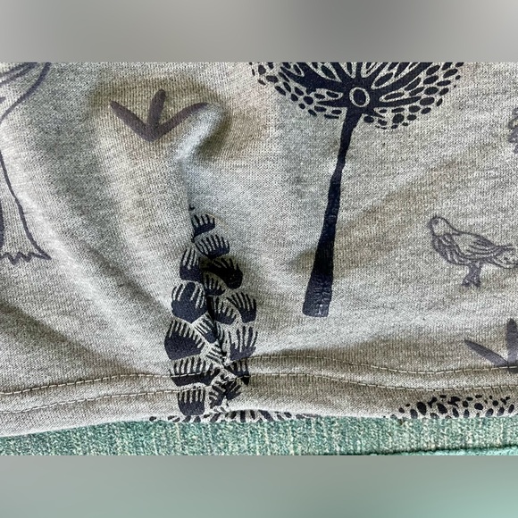 Amato Rizzi Relaxed Fit Whimsical Nature Print Sweatshirt 3/4 sleeves Size 0-10 - Picture 8 of 9